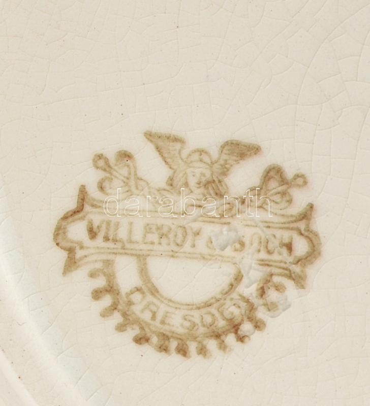 Villeroy & Boch - Dresden. 1856 -1945. Kék teás csésze, fajansz, jelzett, hibátlan. - Image 2