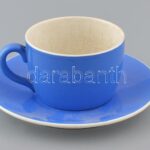 Villeroy & Boch - Dresden. 1856 -1945. Kék teás csésze, fajansz, jelzett, hibátlan.