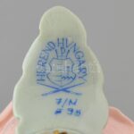 Herendi porcelán bross és fülklipsz párban. Kézzel festett jelzett, hibátlan. 5 cm - Image 4