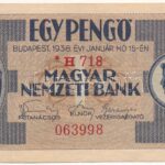 1938. 1P csillagos sorozatjellel '*H 718 063998' T:III szép papír Hungary 1938. 1 Pengő with star marked prefix '*H 718 063998' C:F nice paper Adamo P1