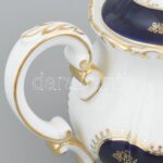 Zsolnay Pompadour mintás porcelán teás készlet, kézzel festett, jelzett, hibátlan. - Image 4