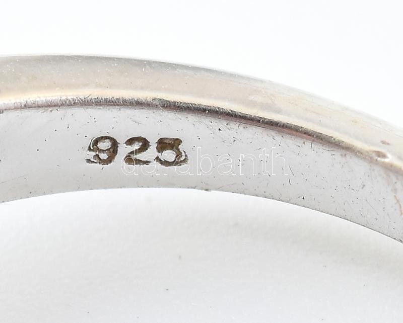 2 db köves, ezüst (Ag) gyűrű. Jelzett, m:61,54. össz br 7,25 g - Image 2