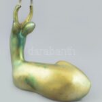 Zsolnay eozin mázas őzike. Jelzett, hibátlan. 1920-30 körül m: 12 cm - Image 2
