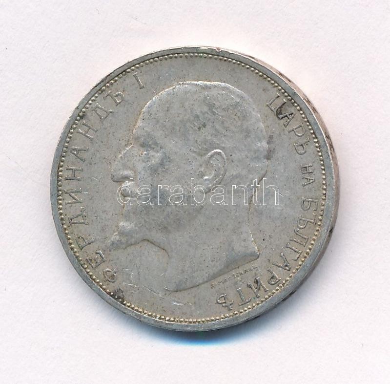Bulgária 1913. 2L Ag 'I. Ferdinánd' T:2,2- patina, kis ph Bulgaria 1913. 2 Leva Ag 'Ferdinand I' C:XF,VF patina, small edge error Krause KM#32