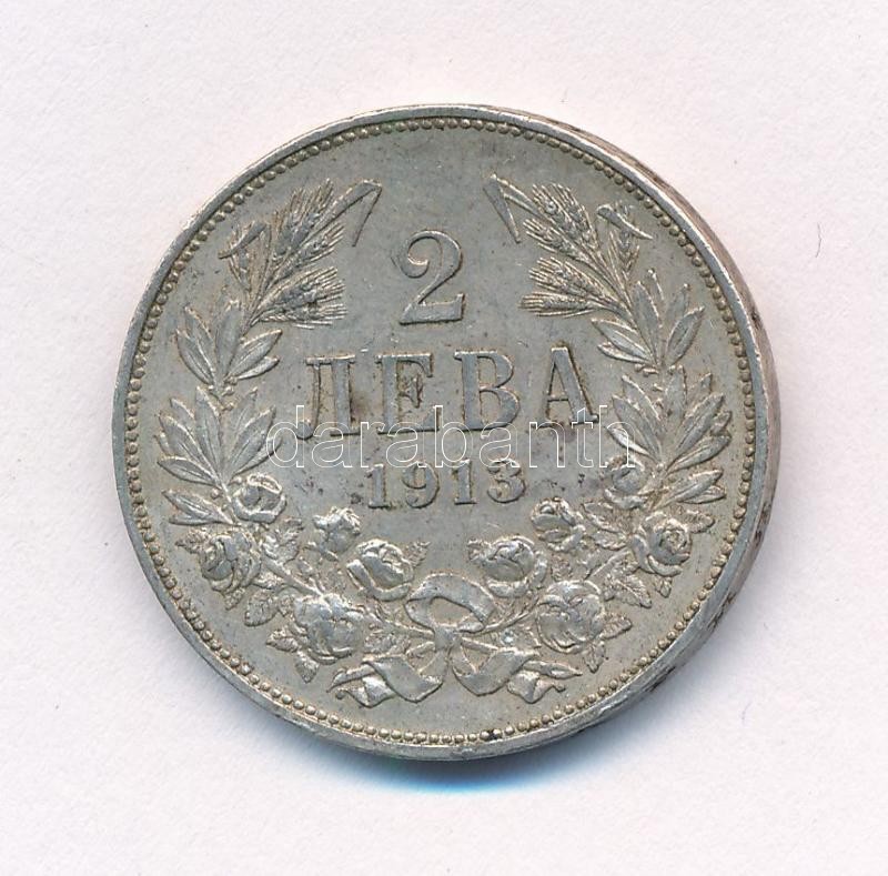 Bulgária 1913. 2L Ag 'I. Ferdinánd' T:2,2- patina, kis ph Bulgaria 1913. 2 Leva Ag 'Ferdinand I' C:XF,VF patina, small edge error Krause KM#32 - Image 2