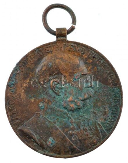 1898. 'Jubileumi Emlékérem a Fegyveres Erő Számára / Signum memoriae (AVSTR)' aranyozott bronz kitüntetés mellszalag nélkül T:2,2- patina, ph, kopott aranyozás Hungary 1898. 'Commemorative Jubilee Medal for the Armed Forces' bronze