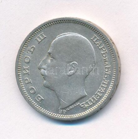 Bulgária 1930. 50L Ag 'III. Borisz' T:2 karc, kis ph Bulgaria 1930. 50 Leva Ag 'Boris III' C:XF scratch, small edge error Krause KM#42