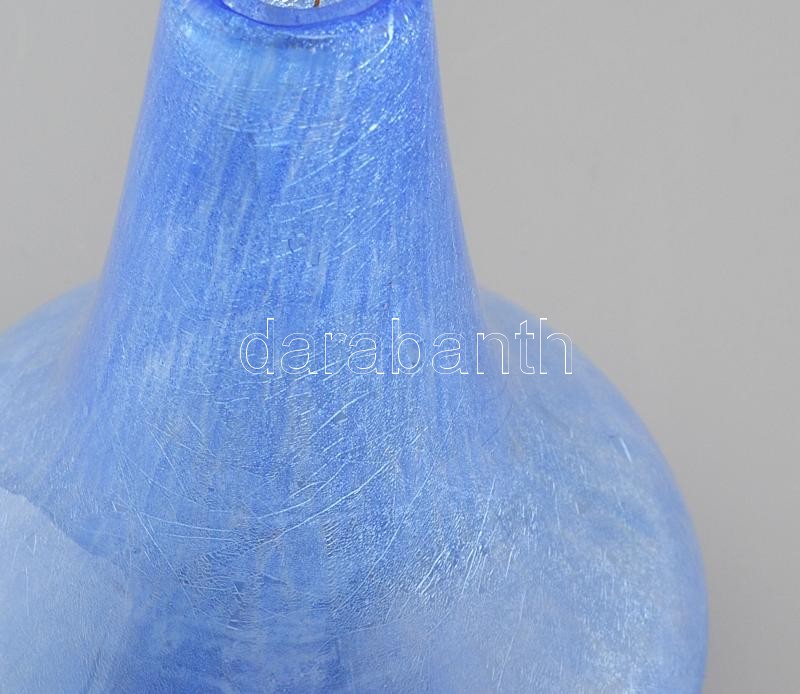 Karcagi, berekfürdői kraklé / fátyol üveg váza. Formába fújt, hibátlan. m: 18 cm - Image 2