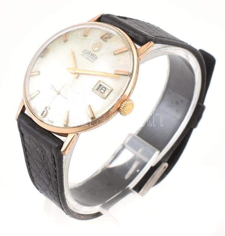 Roamer naptár funkciós mechanikus óra. Gyöngyház számlap, működik d: 34 mm - Image 2