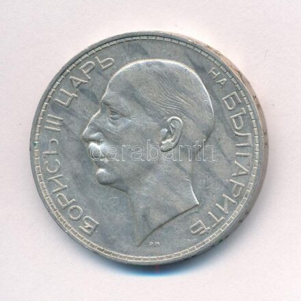 Bulgária 1934. 100L Ag 'III. Borisz' T:2 patina, ph Bulgaria 1934. 100 Leva Ag 'Boris III' C:XF patina, edge error Krause KM#45
