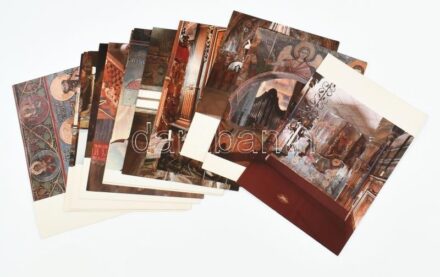 Ráckevei szerb templom ikonjai, berendezése, 14 db sorszámozott kép, 24×17 cm