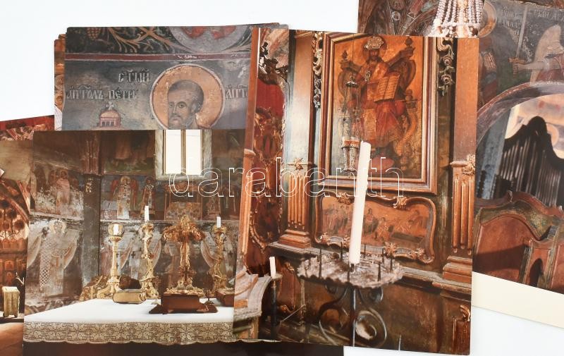 Ráckevei szerb templom ikonjai, berendezése, 14 db sorszámozott kép, 24×17 cm - Image 2