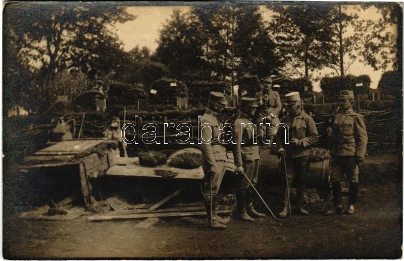 1917 Inspizierung durch den Divisionär und Brigadier. Deutschmeister im Felde 1916 / WWI Austro-Hungarian K.u.K. military inspection + 'Kanonenbatterie No. 1. des k.u.k. Feldkanonenregiments No. 25.'
