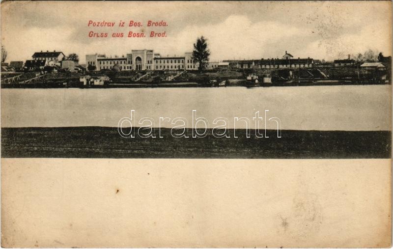 Brod, Bosanski Brod; general view with railway station (EK)