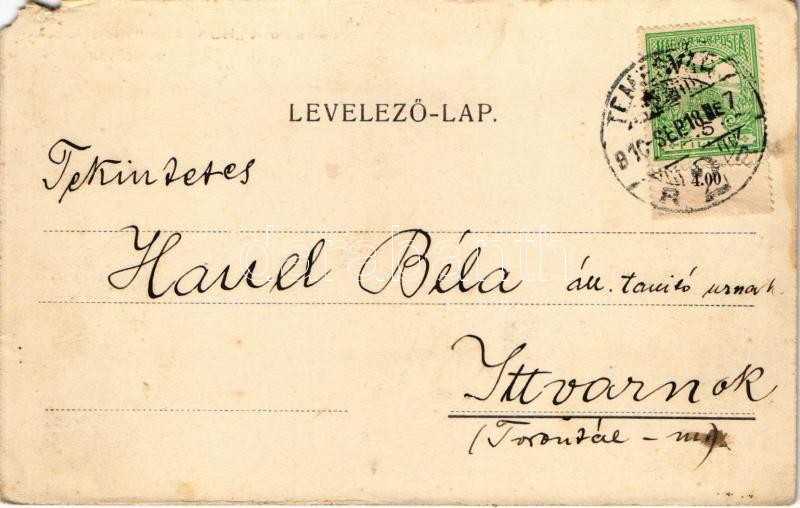 1910 Temesvár, Timisoara; Grand Hotel Hungária szálloda / hotel (b) - Image 2