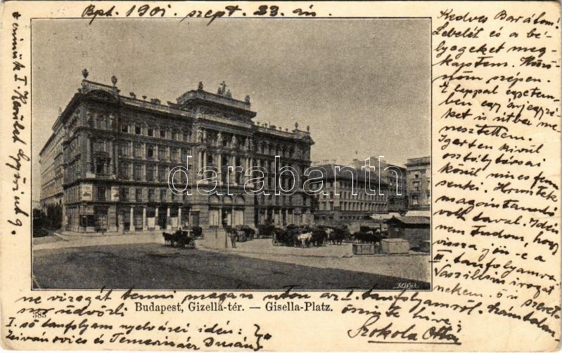 1901 Budapest V. Gizella tér (Vörösmarty tér), Haas palota (fa)
