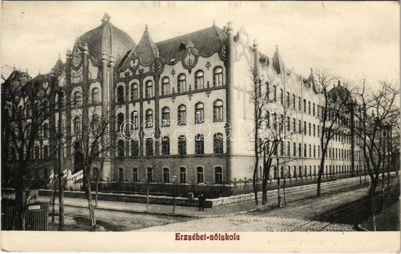 1910 Budapest XIV. Erzsébet Nőiskola. István út 91-93.