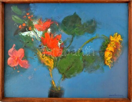 Madarassy György Tamás (1947-): Csendélet. Olaj, vászon, jelzett, fakeretben, 50×65 cm