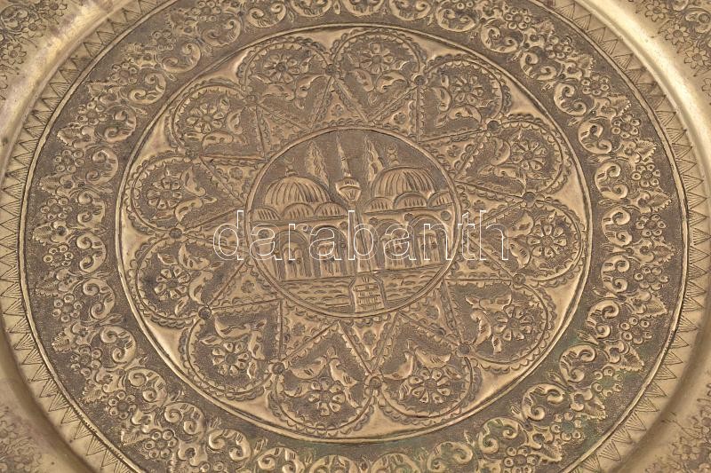 Keleti kávéskészlet. Komplett. Réz, porcelán betéttel. Jelzett - Image 3