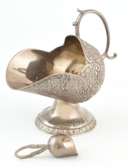 Fém cukortartó, jelzett, hibátlan, m: 15 cm