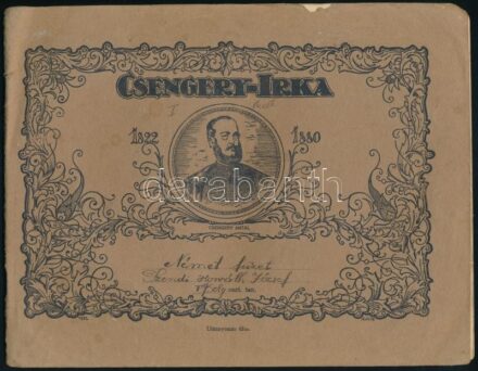 cca 1920 Csengery-Irka iskolai füzet, benne német írásgyakorlatok