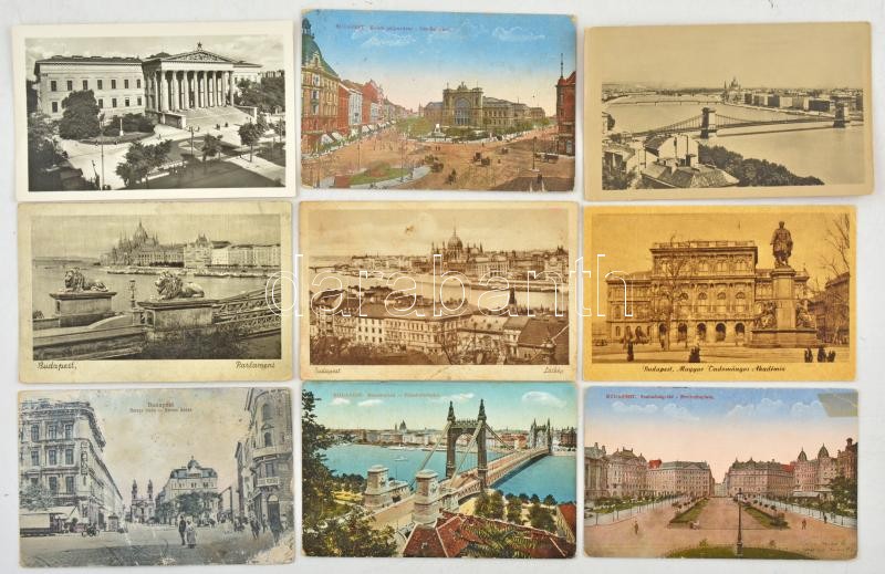 Kb. 130 db főleg RÉGI magyar városképeslap, nagyon sok Budapest számos variációval / Cca. 130 mostly pre-1945 Hungarian town-view postcards, many Budapest