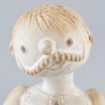 Kovács Éva (1938-): Paraszt. Mázas kerámia. Jelzett. Kopásokkal. m: 30 cm - Image 3