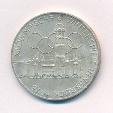 Ausztria 1976. 100Sch Ag 'Téli Olimpia Innsbruck' T:1- patina Austria 1976. 100 Schilling 'Winter Olympics Innsbruck / Building and Olympic logo' C:AU Krause KM#2927