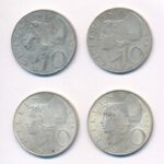 Ausztria 1967-1973. 10Sch Ag (4xklf) T:2 kis patina Austria 1967-1973. 10 Schilling Ag (4xdiff) C:XF small patina Krause KM#2882