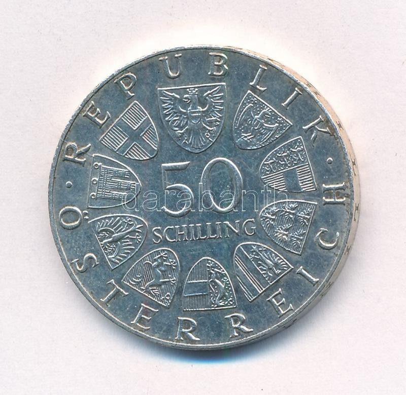 Ausztria 1974. 50Sch Ag '125 éves az osztrák csendőrség' T:1-,2 kis patina Austria 1974. 50 Schilling Ag '125th Anniversary - Austrian Police Force' C:AU,XF small patina Krause KM#2920 - Image 2