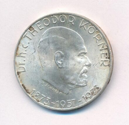 Ausztria 1973. 50Sch Ag 'Theodor Körner' T:1-,2 kis patina Austria 1973. 50 Schilling Ag 'Theodor Körner' C:AU,XF small patina Krause KM# 2917