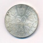 Ausztria 1973. 50Sch Ag 'Theodor Körner' T:1-,2 kis patina Austria 1973. 50 Schilling Ag 'Theodor Körner' C:AU,XF small patina Krause KM# 2917 - Image 2