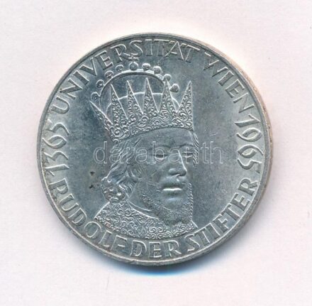 Ausztria 1965. 50Sch Ag '600 éves a Bécsi Egyetem' T:1- kis patina, kis ph. Austria 1965. 50 Schilling Ag '600th Anniversary - Vienna University' C:AU small patina, small edge error Krause KM#2898