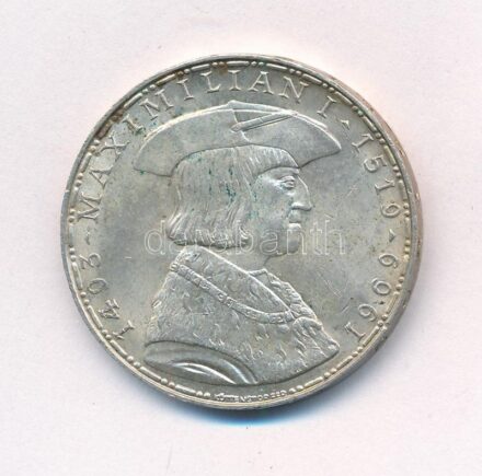 Ausztria 1969. 50Sch Ag 'I. Maximilian halálának 450. évfordulója' T:1- patina Austria 1969. 50 Schilling Ag '450th Anniversary of the Death of Maximilian I' C:AU patina Krause KM#2906