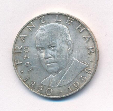 Ausztria 1970. 25Sch Ag 'Lehár Ferenc' T:1- patina, kis ph. Austria 1970. 25 Schilling Ag 'Franz Lehar' C:AU patina, small edge error Krause KM#2907