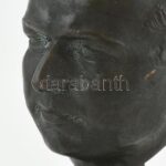 Reményi József (1887-1977): Önportré. Bronz, fa talapzaton, jelzett. 23 cm - Image 4