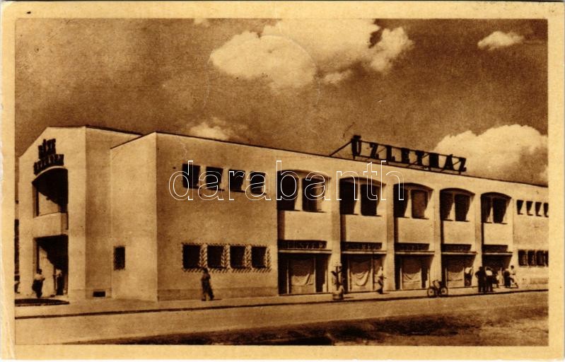1955 Dunaújváros, Dunapentele, Sztálinváros; üzletház. Képzőművészeti Alap (EK)