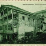 1918 Lorenzago di Cadore, Antica casa rustica / old house + 'K.u.K. Telegraphenkompagnie Nr. 4.' (EM)