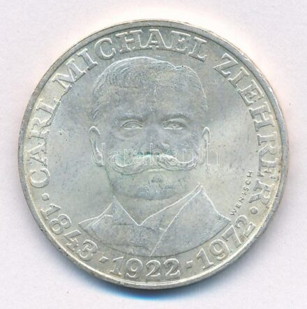 Ausztria 1972. 25Sch Ag 'Carl Michael Ziehrer' T:2 patina, kis karc Austria 1972. 25 Schilling Ag 'Carl Michael Ziehrer' C:XF patina, small scratch Krause KM#2912