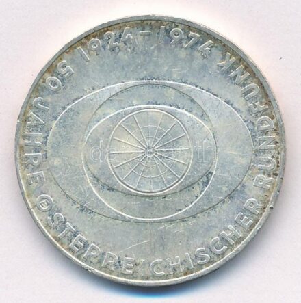 Ausztria 1974. 50Sch Ag '50 éves az osztrák rádió' T:2,2- patina, ph Austria 1974. 50 Schilling Ag '50th Anniversary of the Austrian Broadcasting' C:XF,VF patina, edge error Krause KM#2922