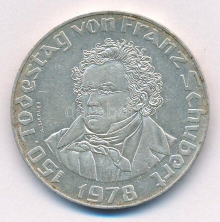 Ausztria 1978. 50Sch Ag 'Franz Schubert' T:1- patina, kis karc Austria 1978. 50 Schilling Ag 'Franz Schubert' C:AU patina, small scratch Krause KM#2922