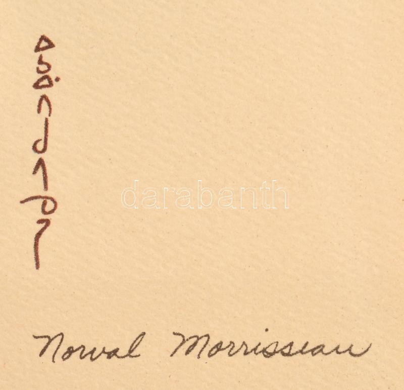 Ausztrál benszülött rajz (nyomat) 20x17 cm Keretben. - Image 2