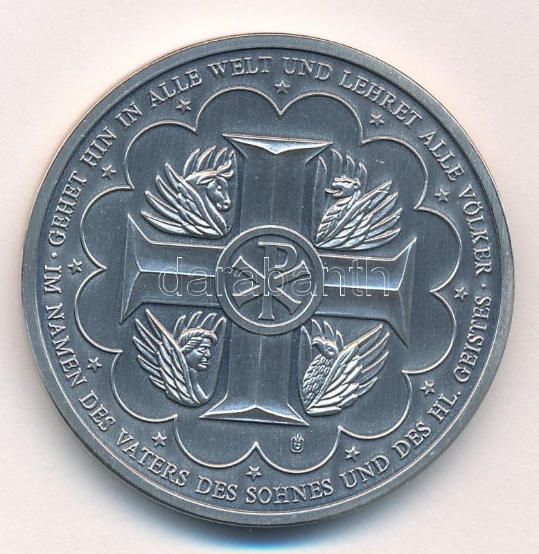 Németország DN 'Jézus Krisztus születése Betlehemben' kétoldalas, ezüstözött bronz emlékérem (40mm) T:1 Germany ND 'The birth of Jesus Christ in Betlehem' two-sided, silvered bronze medallion (40mm) C:UNC - Image 2