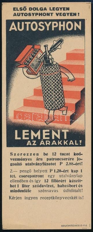 Autosyphon szódásszifon számolócédula