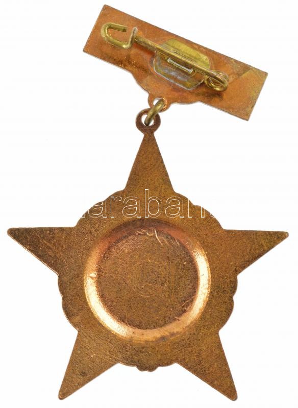 Románia 1964. 'A szocialista verseny vezetője' aranyozott, zománcozott kitüntetés T:1-,2 Romania ~1964. 'Fruntas in Intrecerea Socialista' gilt, enamelled decoration C:AU,XF - Image 2