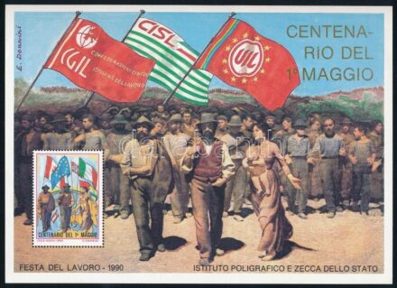 1990 Május 1 centenáriuma olasz emlékív