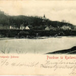 1900 Károlyváros, Karlovac; Predgradje Dubovac / Dobóc vára / castle + 'FIUME-ZÁGRÁB 64. SZ.' mozgóposta (EK)