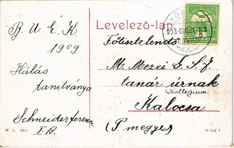 1908 Hódság, Odzaci; Római katolikus templom. W.L. 1994. / Kirche / church - Image 2