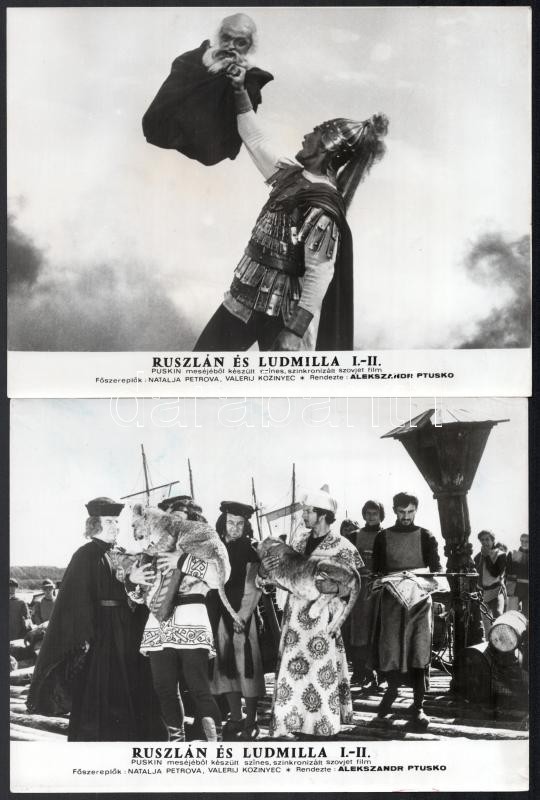 cca 1972 ,,Ruszlán és Ludmilla' című szovjet film jelenetei és szereplői, 23 db vintage produkciós filmfotó, ezüst zselatinos fotópapíron, a használatból eredő (esetleges) kisebb hibákkal, 18x24 cm - Image 2