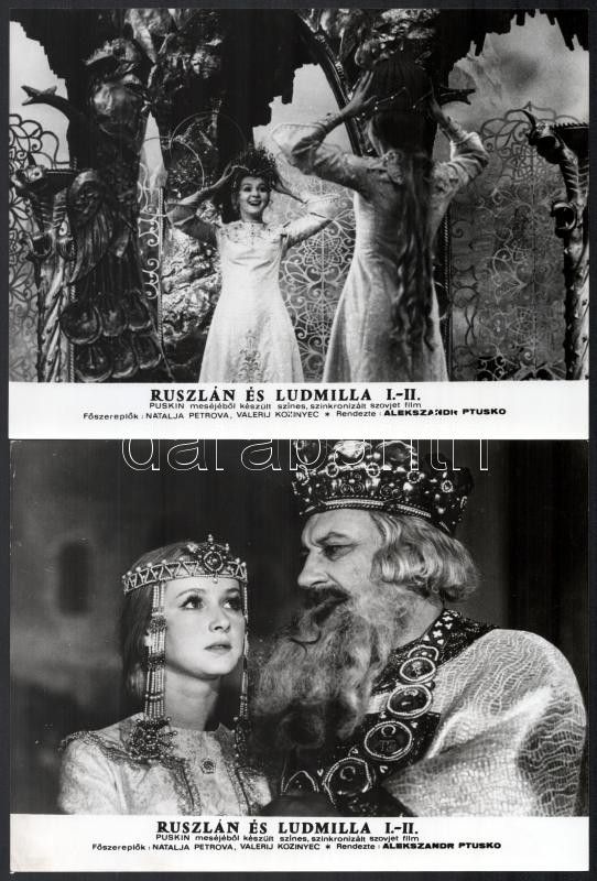 cca 1972 ,,Ruszlán és Ludmilla' című szovjet film jelenetei és szereplői, 23 db vintage produkciós filmfotó, ezüst zselatinos fotópapíron, a használatból eredő (esetleges) kisebb hibákkal, 18x24 cm - Image 3